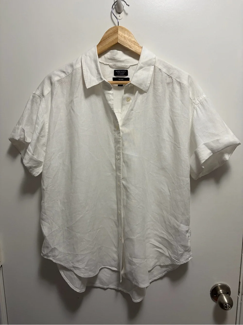 Baird McNutt Irish Linen for J Crew Capitaine Shirt Women’s Size Medium - Picture 2 of 6